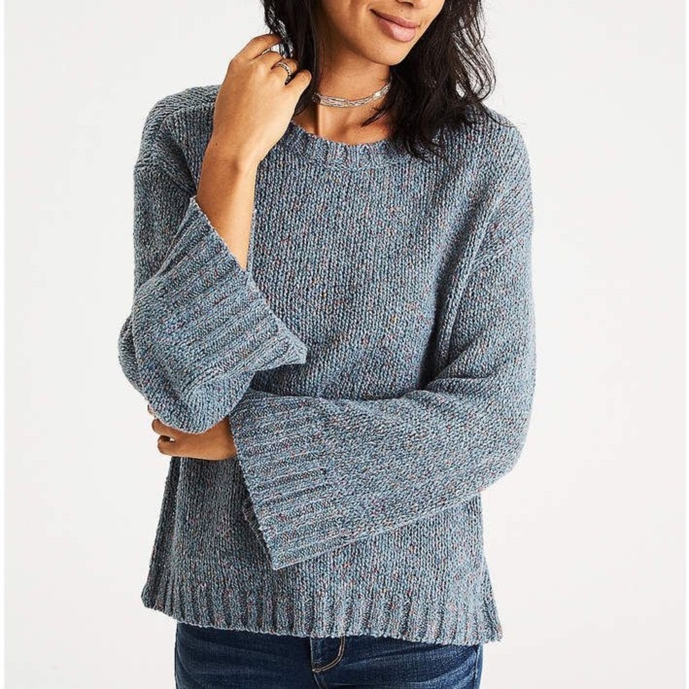 Ae Boxy Side-Zip Pullover Sweater - image 1
